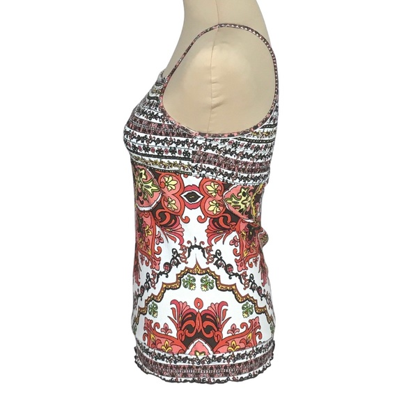 Almost Famous Orange & Brown Mandala Boho Tank, Medium (Juniors) - Picture 2 of 10